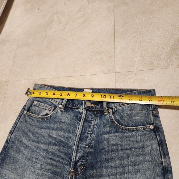 La Vie Rebecca Taylor Patched Velvet & Rigid Blue Denim Jeans Womens Size 27 - Picture 11 of 16